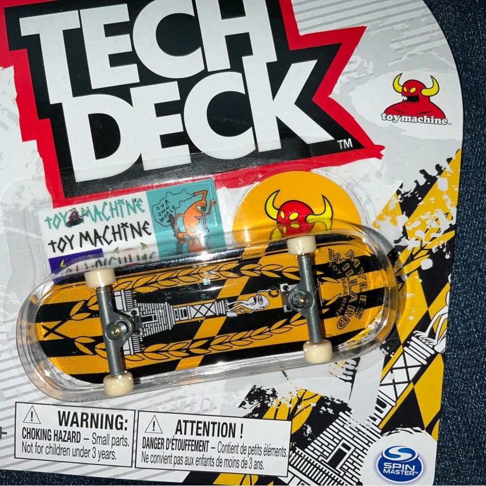 Tech Deck * Series 3 * Toy Machine * Yellow And Black *  Brand New * Sealed